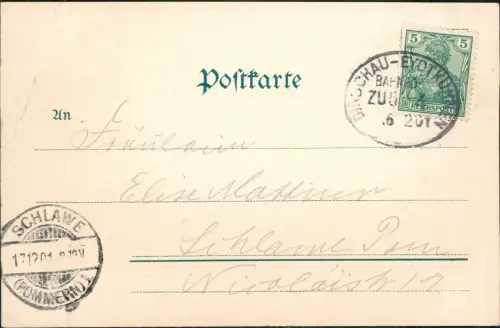 Insterburg Tschernjachowsk (Черняховск) Schloss u. grüne Katze 1901  Ostpreußen