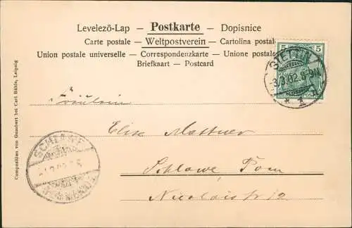 Ansichtskarte  Künstlerkarte Das Edelweiss IX Alpen Beerdigung 1902