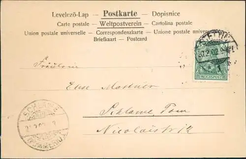 Ansichtskarte  Liebe Liebespaar Love Du meine Liebe haben. 1902