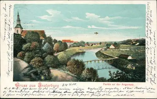 Insterburg Tschernjachowsk (Черняховск) Partie an der Angerapp. 1902