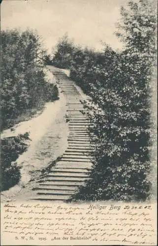 Postcard Stettin Szczecin Buchheide Heiliger Berg 1902  Pommern