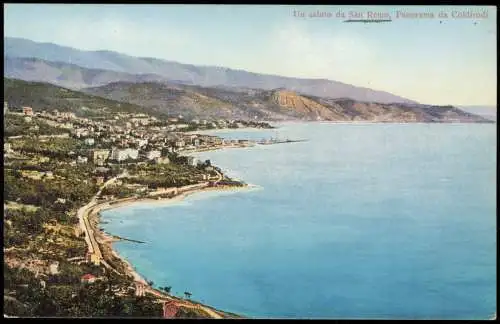 San Remo Sanremo Blick zum Mittelmeer, Panorama da Coldirodi 1910