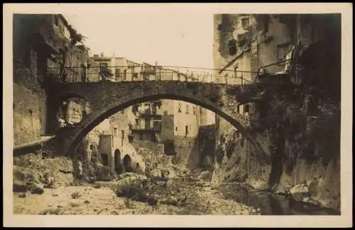 San Remo Sanremo Ponte Ciappella (Brücke), ausgetrocknetes Fluss-Bett 1930