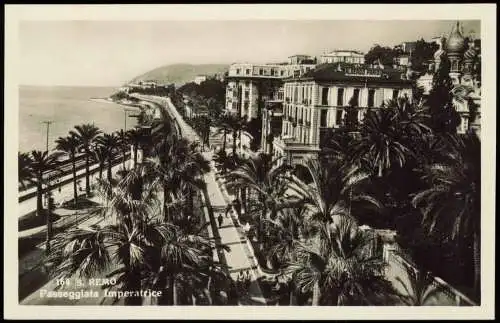 San Remo Sanremo Passeggiata Imperatrice, Straßen- aus der Vogelschau 1930