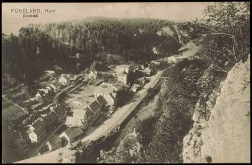 Ansichtskarte Rübeland Harz Stadt Bahnhof 1912