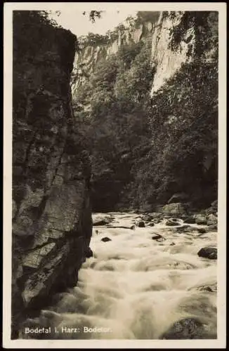 Ansichtskarte Thale (Harz) Bodetal i. Harz: Bodetor. 1932