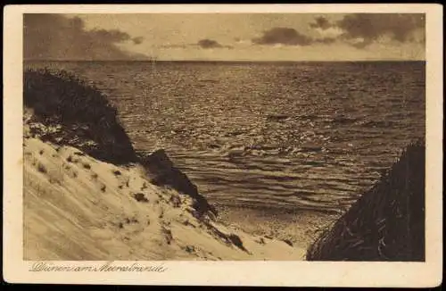 Ostsee Baltic Sea Dünen am Meerestrandes 1922  gel. Stempel Baabe