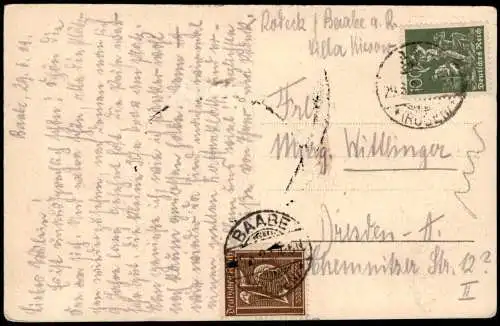 Ostsee Baltic Sea Dünen am Meerestrandes 1922  gel. Stempel Baabe