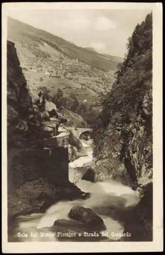 Ansichtskarte Airolo Gola del Monte Piottino e Strada del Gottardo 1928