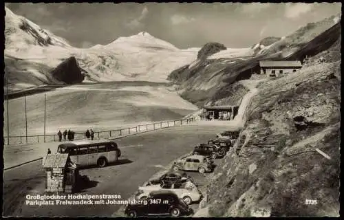 Ansichtskarte Zell am See Großglockner Bus Auto Gletscher Glacir 1961