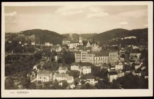 Postcard Elbogen (Eger) Loket Stadtpartie 1930