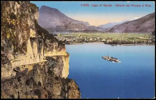 Riva del Garda  Gardasee Lago di Garda Strada del Ponale e Riva 1910