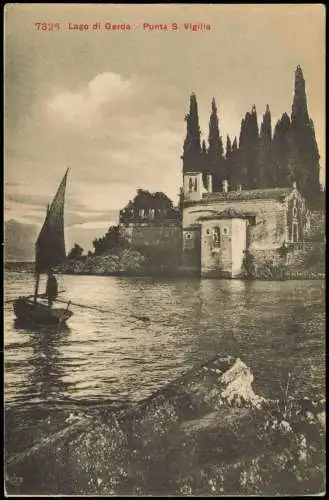 Cartoline Garda Gardasee Lago di Garda Punta S. Vigilia 1910