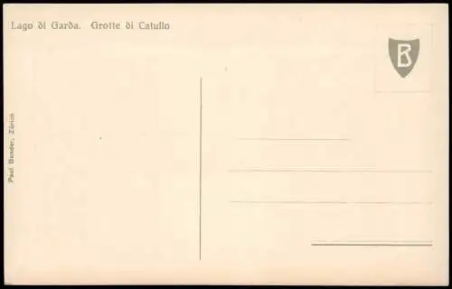 Cartoline Riva del Garda Gardasee Lago di Garda Grotte di Catullo 1910