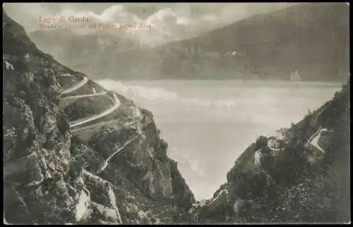 Riva del Garda  Strada e burrone del Ponale, Gardasee Lago di Garda 1913