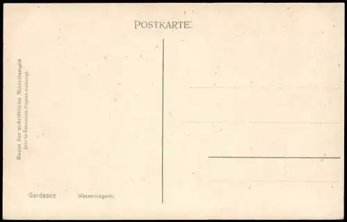 Riva del Garda Lago di Garda Gardasee Einheimische Wasserträgerin 1910