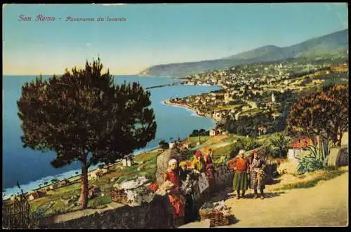 Cartoline San Remo Sanremo Panorama-Ansicht, Panorama da levante 1910