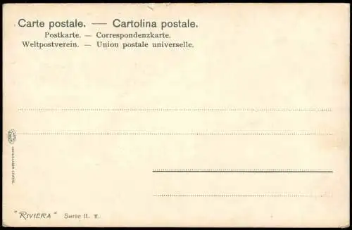 Cartoline San Remo Sanremo Corso dell' Imperatrice, Weg mit Palmen 1900