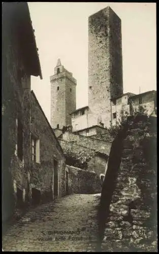 San Gimignano Vicolo delle Fossé, Gasse, Strasse, Ortsansicht 1900