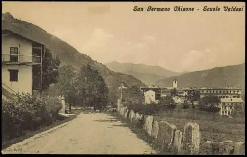 Cartoline San Germano Chisone San Sermano Chisone Scuole Valdesi 1910