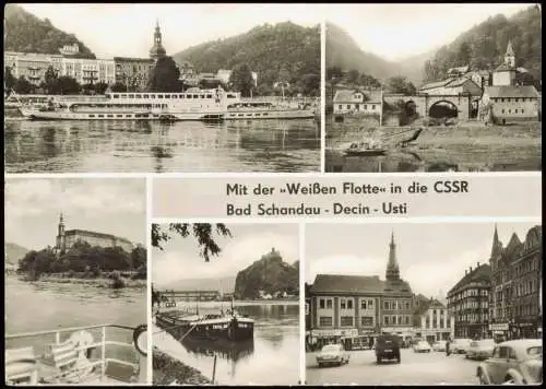 Ansichtskarte Bad Schandau Weiße Flotte in die CSSR - Decin Usti 1976