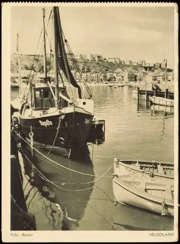 Ansichtskarte Helgoland (Insel) Schiff Augusta Unterland 1940