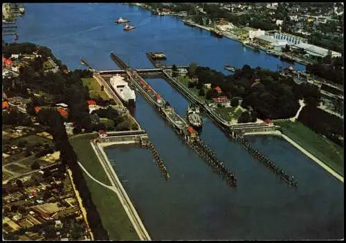 Brunsbüttel Brunsbüttelkoog Luftbild Nord-Ostsee-Kanal, Schleuse in  1979