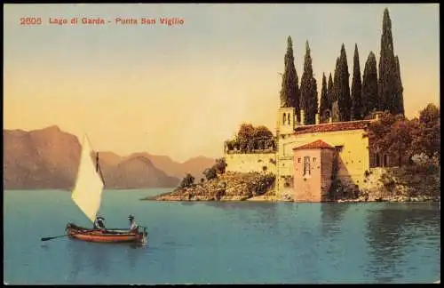 Garda Punta San Vigilio (Halbinsel am Gardasee, Lago di Garda) 1910