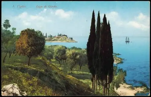 Cartoline Garda Punta San Vigilio am Gardasee (Lago di Garda) 1910