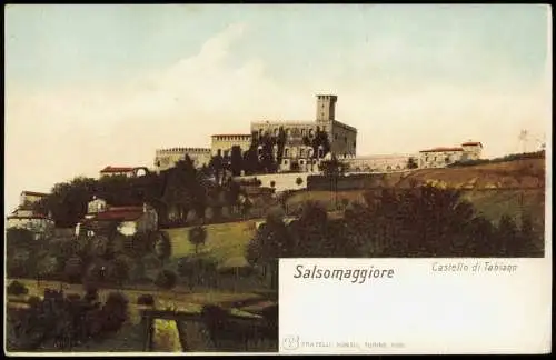 Salsomaggiore Terme Castello di Tabiano, Blick zur Burg-Anlage 1900