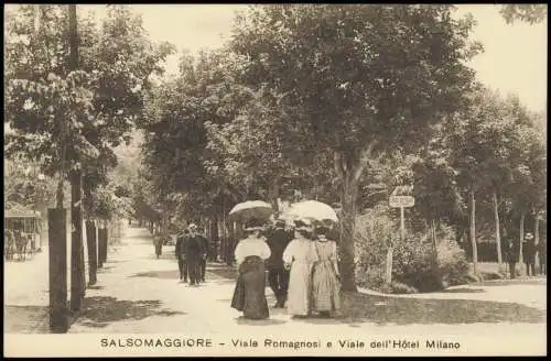 Salsomaggiore Terme Viale Romagnosi e Viale dell'Hôtel Milano 1910