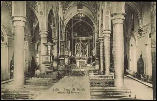 Cartoline Salò Lago die Garda Interno del Duomo Dom (Kathedrale) 1910