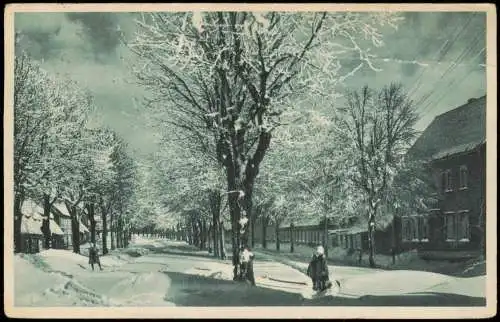 Ansichtskarte Sankt Andreasberg-Braunlage Schützenstraße im Winter 1926