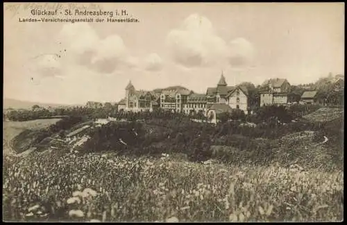 Ansichtskarte Sankt Andreasberg-Braunlage Harz Glückauf Heilstätte 1912