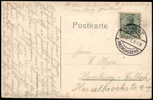 Ansichtskarte Sankt Andreasberg-Braunlage Harz Glückauf Heilstätte 1912