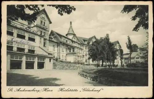 Ansichtskarte Sankt Andreasberg-Braunlage Harz Heilstätte Glückauf 1940