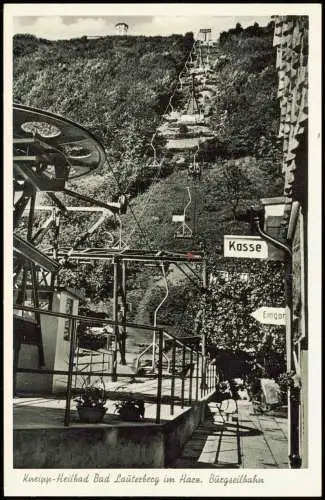 Ansichtskarte Bad Lauterberg im Harz Burgseilbahn Kasse 1963