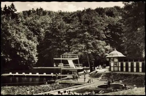 Ansichtskarte Bad Lauterberg im Harz Schwimmbad 1962