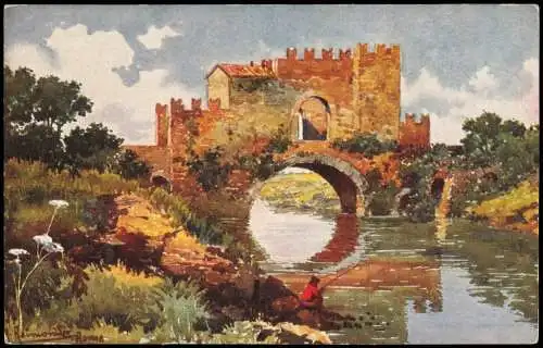 Rom Roma Ponte Nomentano historisches Bauwerk (Künstlerkarte) 1910