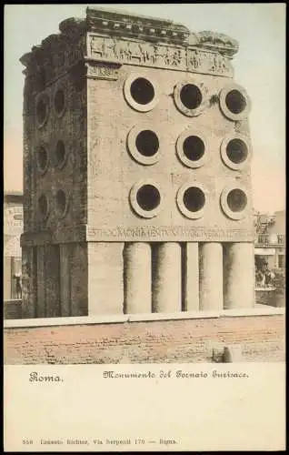 Cartoline Rom Roma Monumento del Fornaio Eurisace (Denkmal) 1900