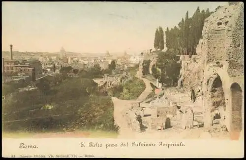 Rom Roma Panorama-Ansicht S. Pietro preso dal Sulvinare Imperiale 1900