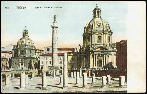 Cartoline Rom Roma Foro e Colonna di Traiano 1900