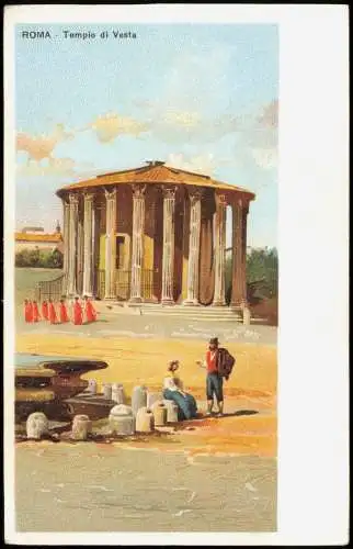 Cartoline Rom Roma ROMA Tempio di Vesta historisches Bauwerk 1910