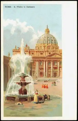 Vatikanstadt Rom ROMA S. Pietro in Vaticano (Künstlerkarte) 1910