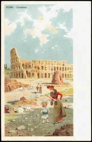 Rom Roma Kolosseum Colosseo Amphitheatrum Flavium (Künstlerkarte) 1910