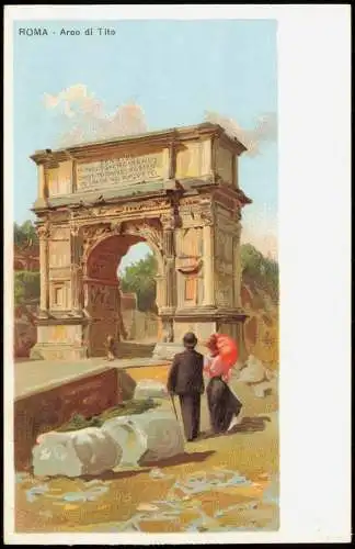 Rom Roma Arco di Tito historisches Bauwerk (Künstlerkarte) 1910