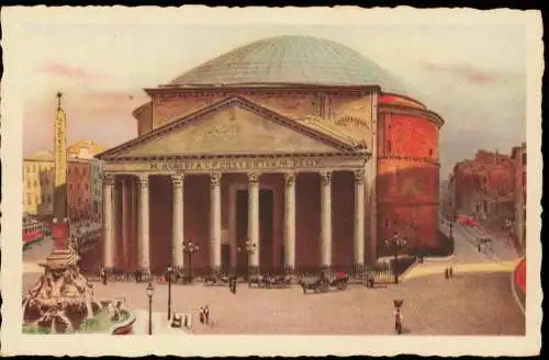 Cartoline Rom Roma Pantheon (Künstlerkarte) 1920