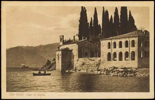Cartoline Garda Punta San Vigilio am Gardasee Lago di Garda 1910