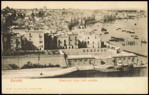 Taranto Apulien Panorama-Blick Panorama della città vecchia 1900