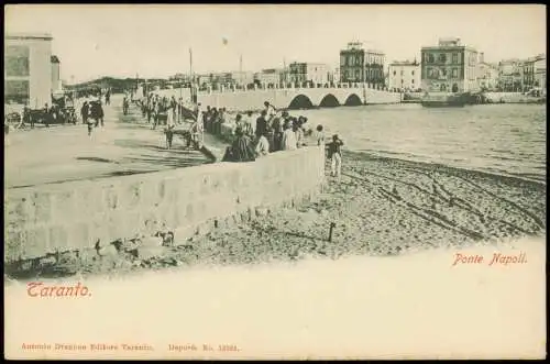 Cartoline Taranto Apulien Ponte Napoli (Brücke, Bridge) 1900